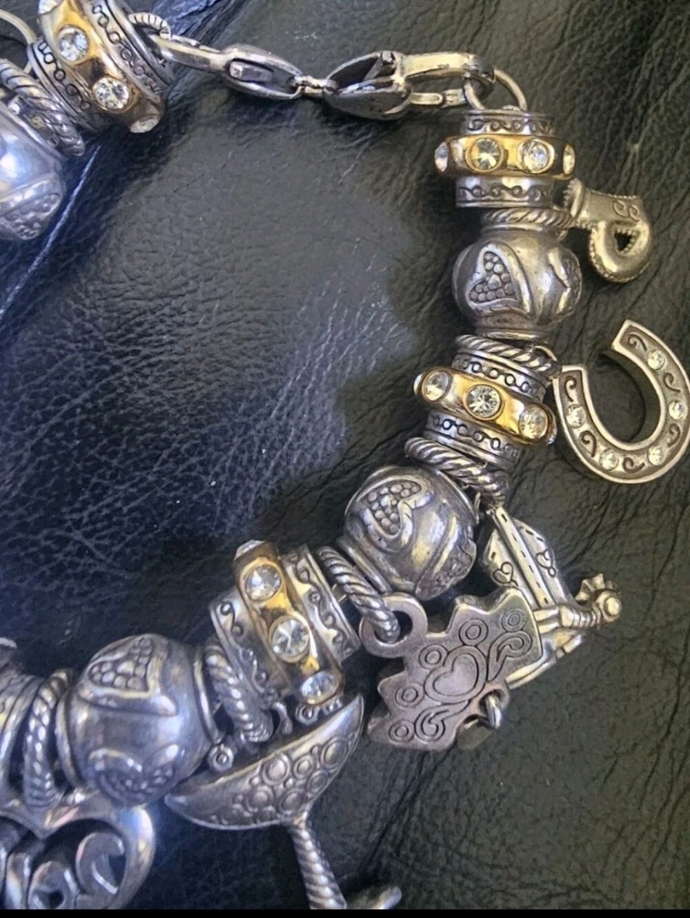 Brighton silver and gold plated massive charm bracelet - Picture 4 of 6